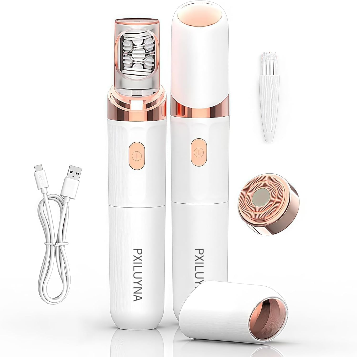 Pxiluyna Epilator,Facial Hair Removal for Women,PluxyEpil 2-in-1 Gentle Root Removal for Coarse & Fine Hair,2026 New Upgrades Rechargeable Shaver Electric Depiladora for Face/Legs/Bikini Smooth Skin