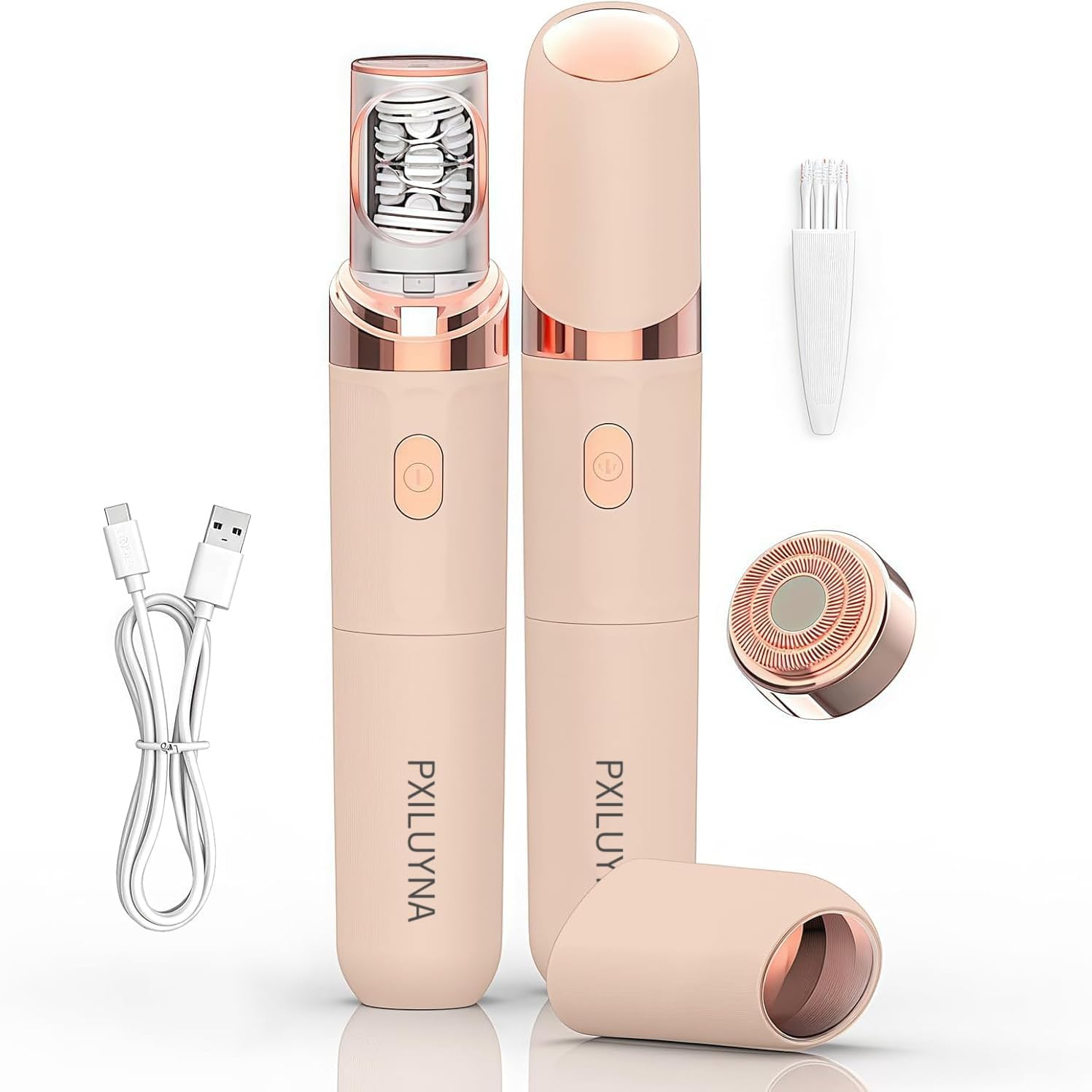 Pxiluyna Epilator,Facial Hair Removal for Women,PluxyEpil 2-in-1 Gentle Root Removal for Coarse & Fine Hair,2026 New Upgrades Rechargeable Shaver Electric Depiladora for Face/Legs/Bikini Smooth Skin