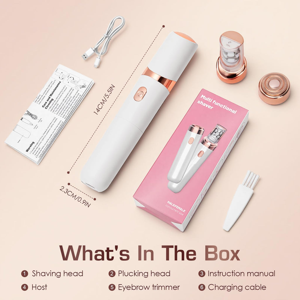 Pxiluyna Pro 3.0 Women Face Epilator - PluxyEpil 2-in-1 Gentle Root Removal for Coarse & Fine Hair,2026 New Rechargeable Lady Depiladora Electric Shaver for Face/Legs/Bikini Smooth Skin (Rose Gold)