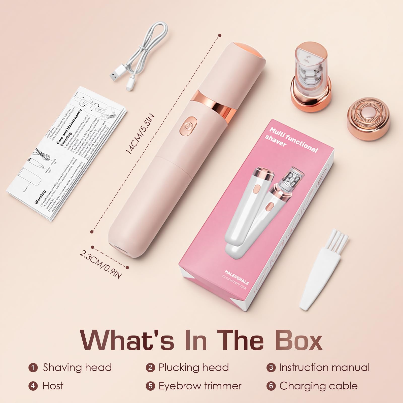 Pro 3.0 Women Face Epilator - Pluxyepli 2-in-1 Gentle Root Removal for Coarse & Fine Hair,2026 New Upgrades Rechargeable Shaver Electric Depiladora for Face/Legs/Bikini Smooth Skin (White)